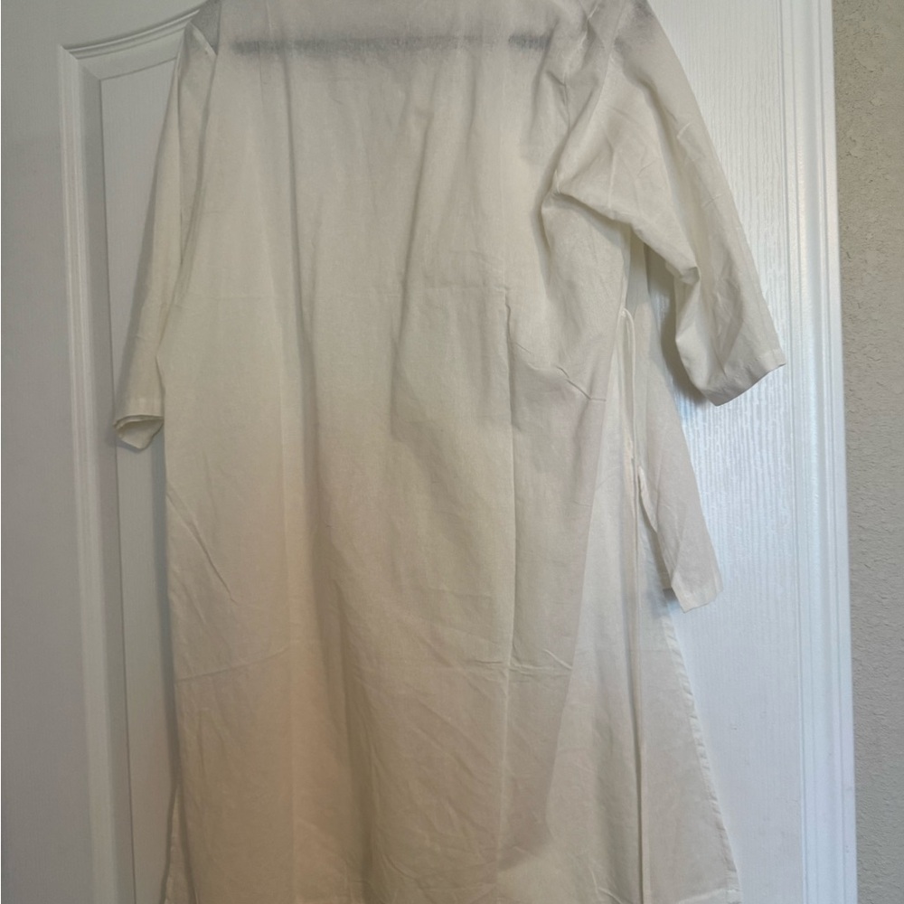 Lightweight Linen Modern Chinese Hanfu top and pants set | fits US L | NWT - Picture 3 of 7